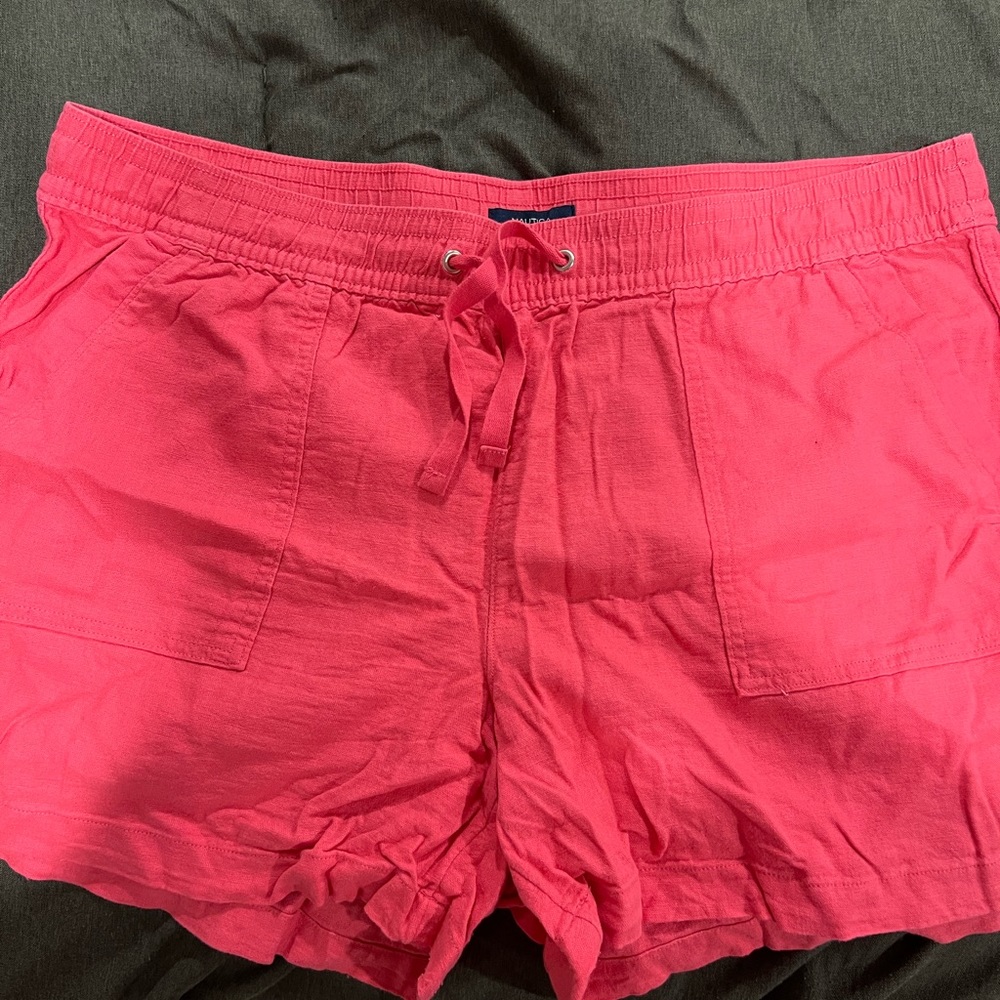 New Nautica linen shorts in pink